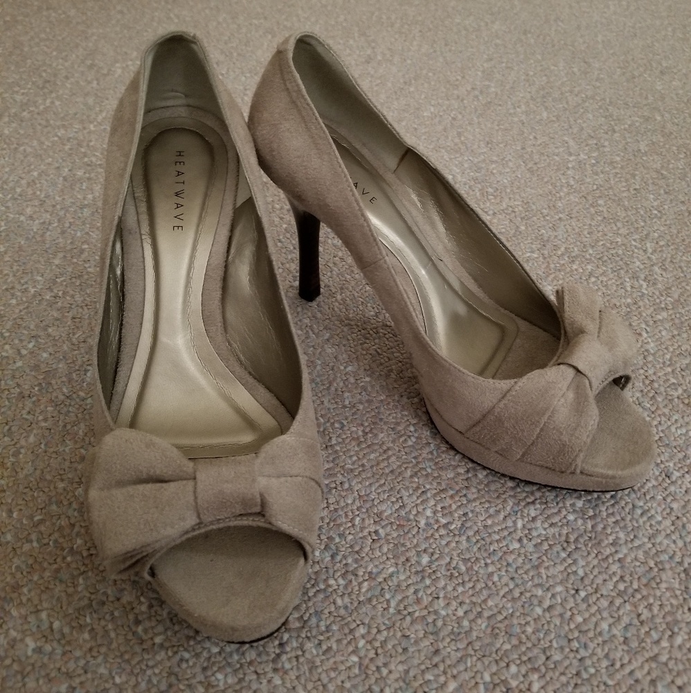 Suede high heels